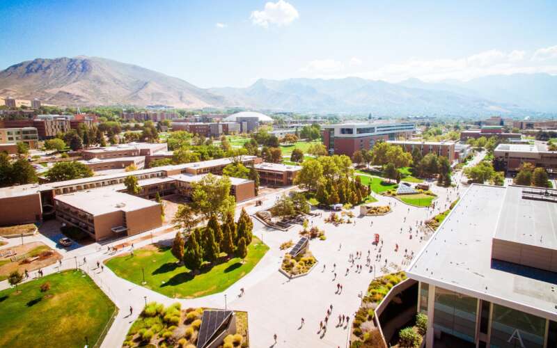 Aerial view of the University of Utah Campus