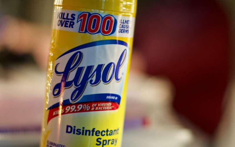yellow Lysol can disinfecting spray